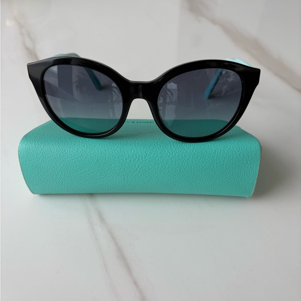 Tiffany & Co. Black and Green Cat-Eye Sunglasses
